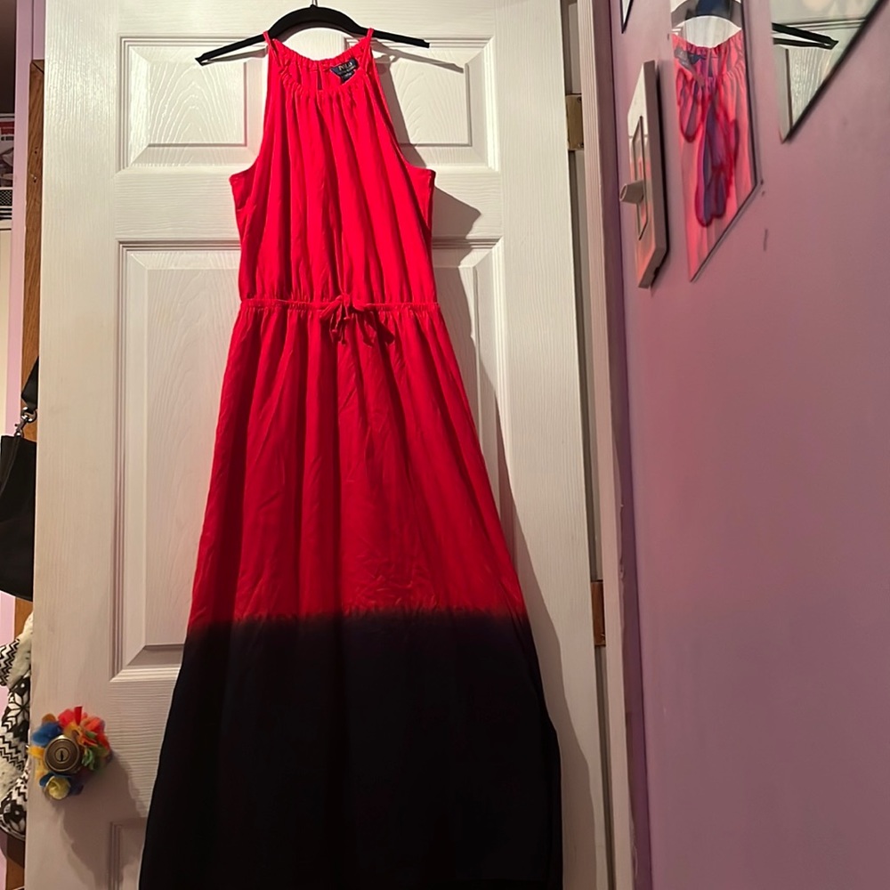 Polo Ralph Lauren kids girls summer dress red & blue size 12/14 large li…